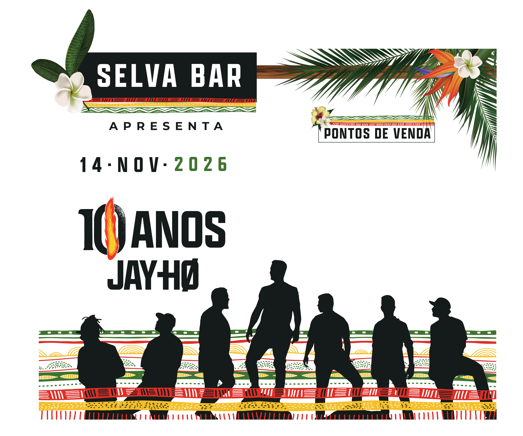 Banda Jay-Ho celebra 10 anos em 14 de novembro de 2026 no Selva Bar